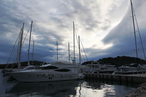 港口、游艇、动力船、游艇、码头、船舶、运输、水