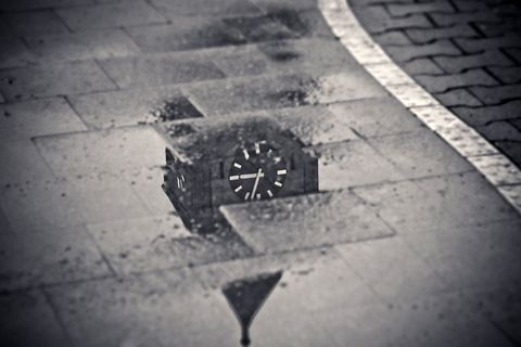 水，镜像，水位，倒影，情绪，镜像，尖塔，时钟