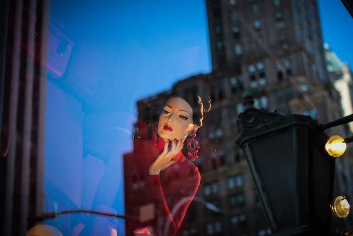 纽约，美国，反射，人体模型，商店，纽约，商店，橱窗