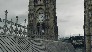 厄瓜多尔、基多、民族大教堂、钟塔、大教堂、天主教、建筑、建筑结构