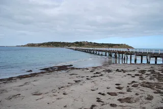澳大利亚，维克多港，海港，木板路，南澳大利亚，海滩，码头，天空