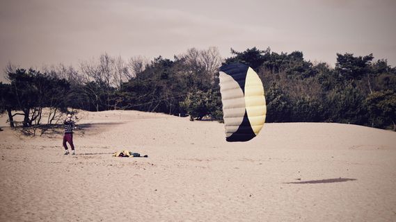 自然，天空，人，飞翔，森林，风筝，玩耍，沙子