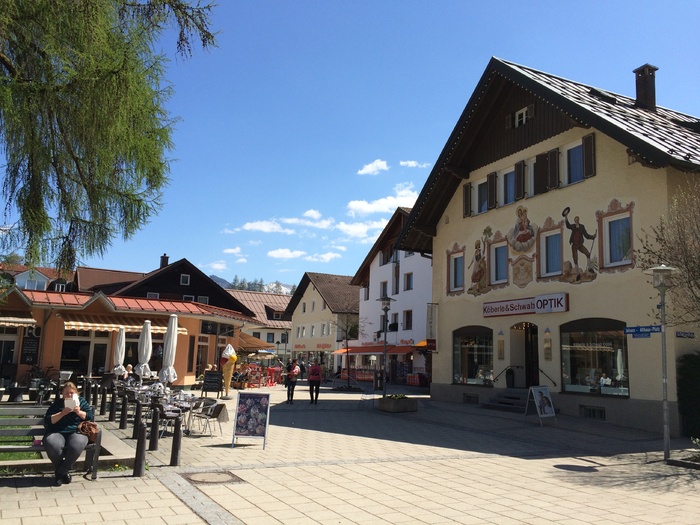 sonthofen，allgäu，town，germany，downtown，步行区，建筑外观，建筑