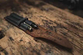 自来水笔的特写镜头