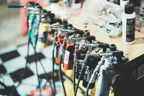 油漆、颜色、喷涂、工具、设备、装饰、油漆、液体