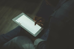 个人、手持、触摸、ipad、技术、小工具、便携式、平板电脑
