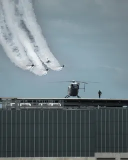 直升机的选择性聚焦摄影