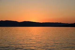 日落，水域，苏黎世湖，湖泊，黄昏，天空，风景，傍晚