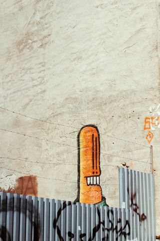 斯洛伐克、布拉迪斯拉发、墙、动画、橙色、城市、艺术、绘画