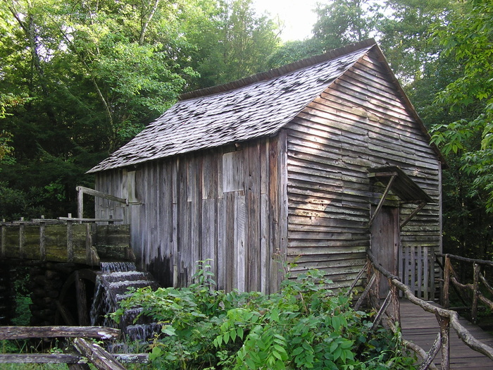 Watermill，Old，Building，Water，Old Building，田纳西州，木制，小屋