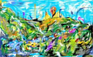 冷静，冷静，和平，宁静，平静，沉默，多色，艺术和工艺