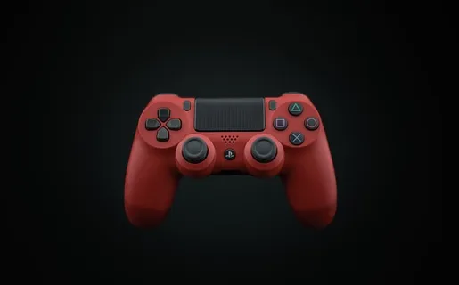 红色和黑色索尼Ps4 Dualshock4的照片