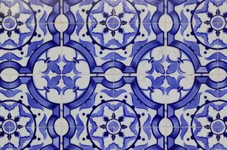 白色和白色瓷砖表面，陶瓷，葡萄牙，瓷砖，墙，覆盖，规则，图案