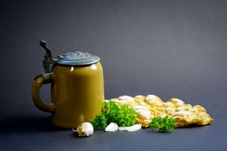 脆面包，扁面包，晚祷，krug，烘焙，selberbacken，烘焙面包，食品