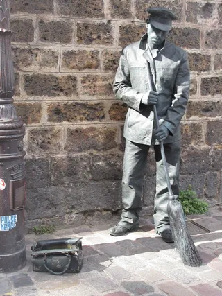 巴黎、蒙马特、特级、街头艺术、雕塑、法国、人物、青铜