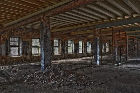 建筑、废弃、旧、建筑、仓库、空、砖、脏 建筑、废弃、旧、建筑、仓库、空、砖、脏