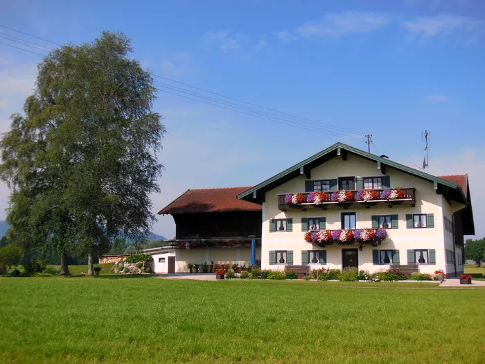 农舍，chiemsee，chiemgau，巴伐利亚州，上巴伐利亚州，建筑，建筑结构，工厂