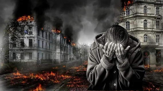 战争，毁灭，绝望，恐惧，无助，绝望，无家可归