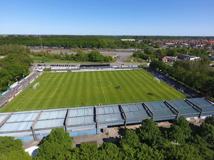 nykøbing足球俱乐部，体育场，1区，分区，自然，高角度视野，天空，运动