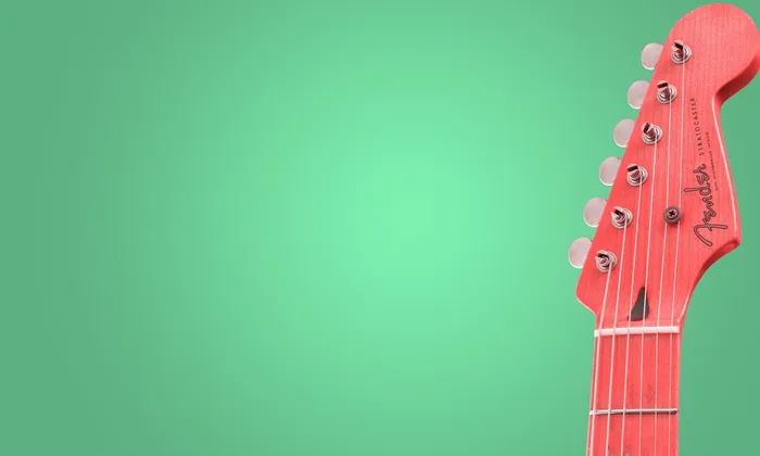 红色，挡泥板吉他头架，音乐，吉他，两种颜色组合，背景，音乐背景，复制空间