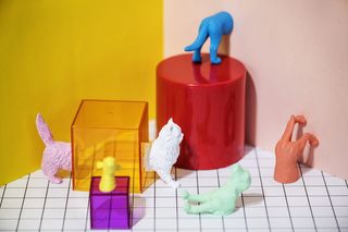 彩色塑料动物玩具套装