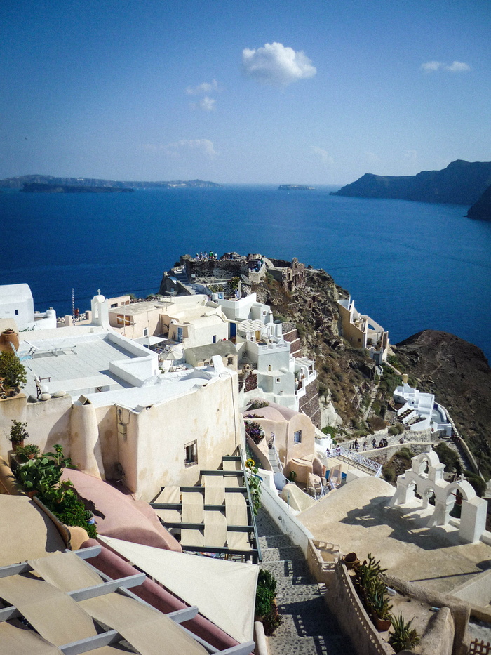Oia，圣托里尼，希腊，建筑，建筑，城市，城镇，海岸