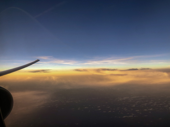 天空，飞行器，云天，飞机，日落，飞行，交通，自然之美