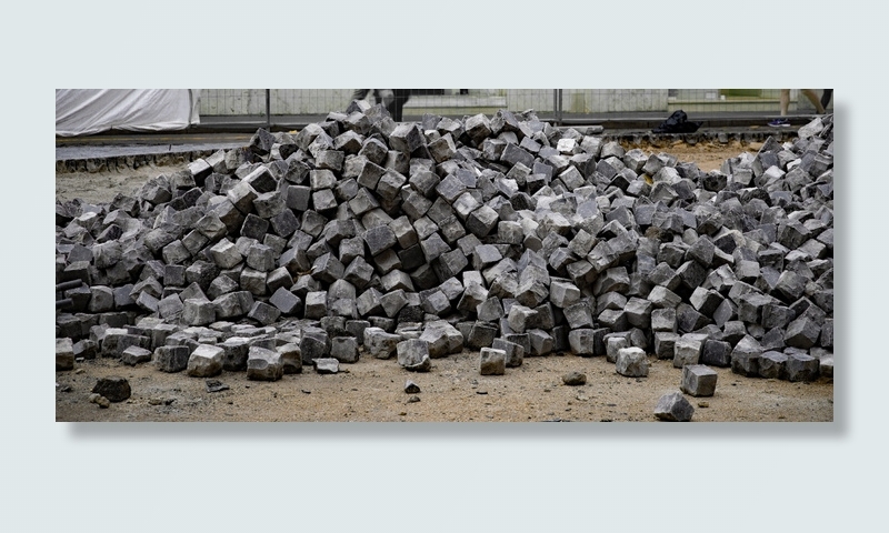 鹅卵石，鹅卵石，石头，路面，铺路，砌块，建筑，花岗岩