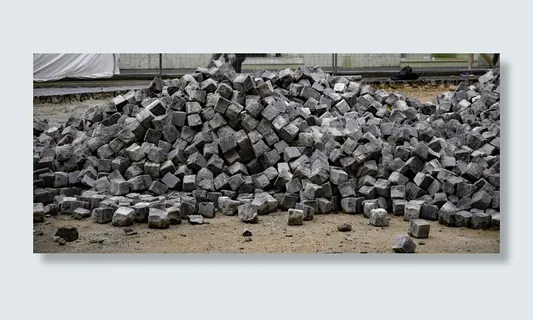 鹅卵石，鹅卵石，石头，路面，铺路，砌块，建筑，花岗岩