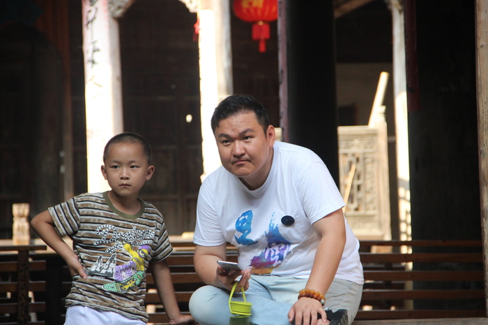 中国，文化，孩子，街道，父亲，孩子，街道，人们，好奇