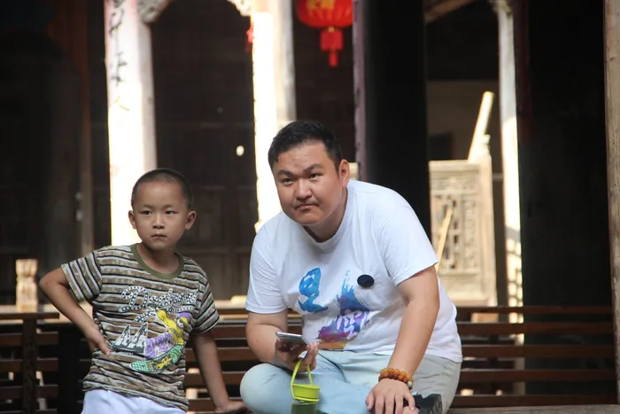 中国，文化，孩子，街道，父亲，孩子，街道，人们，好奇