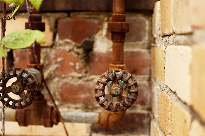 抽象，旧，再生，水，金属，再生，用水，龙头，工业