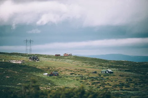 自然，景观，家庭，房子，云，天空，绿色，树木