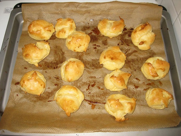 奶油泡芙，烘焙，烘焙托盘，瑞士ofenküchlein，奥地利和profiteroles，糕点，大众品牌，eat
