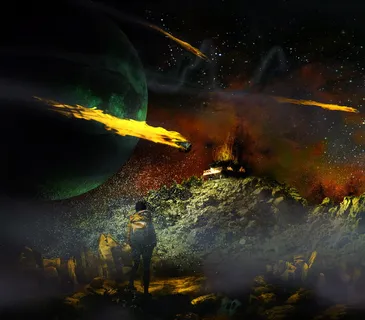 人、行走、坠落、小行星、绿色、行星、数字、壁纸 人、行走、坠落、小行星、绿色、行星、数字、壁纸