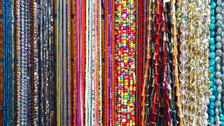 采购产品各种颜色串珠项链，珠宝，市场，项链，手镯，道具，袖子，韩国市场