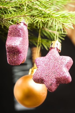 背景, 球, 摆设, 蓝色, 模糊, 光明, 庆祝活动, 圣诞节