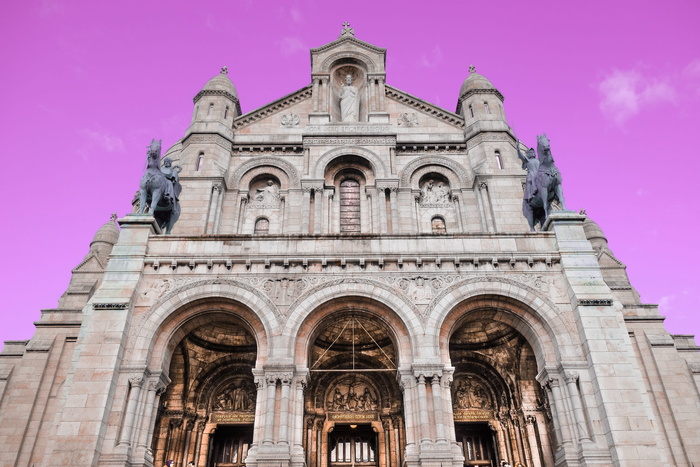 大教堂，天主教，圣心教堂，圣心教堂，圣心教堂，基督教，马，雕像