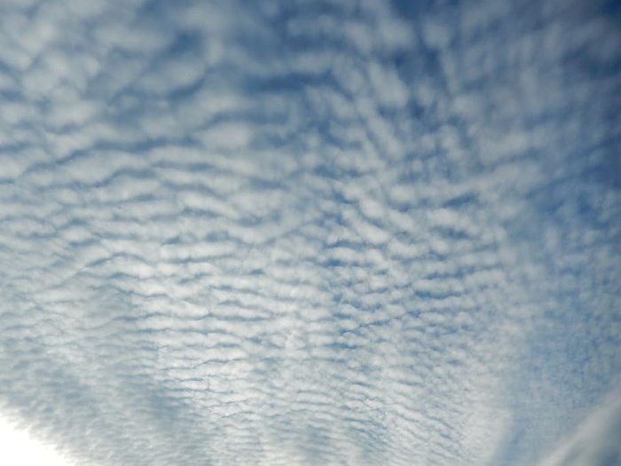 天空，蓝色，多云的天空，纺织品，背景，特写，无人，全帧