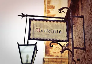 古董、商店、标志、复古、乡村、黑色、金属、钢