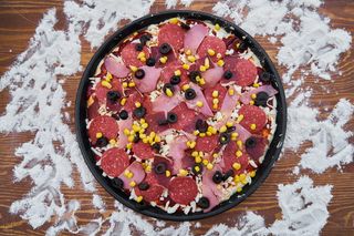 披萨，面团，美味，热，食物，宏观，厨房，美丽