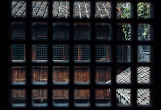 西塘，风光，古镇，窗，无人，图案，金属，安全