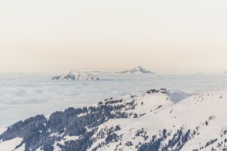 山峰，有盖，雪，照片，下雪，季节，山，山