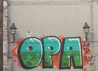 巴塞罗那、西班牙、加泰罗尼亚、涂鸦、表情、字母、ops、opa