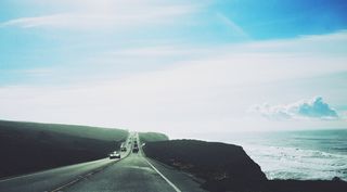 车辆、超车、道路、海洋、灰度、摄影、汽车、公路