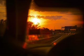 维也纳, 公路, 日落, 汽车, 天空, 云-天空, 交通, 自然