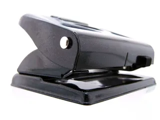 打孔机，纸张，特写，隔离，文件，白色，穿孔，工具