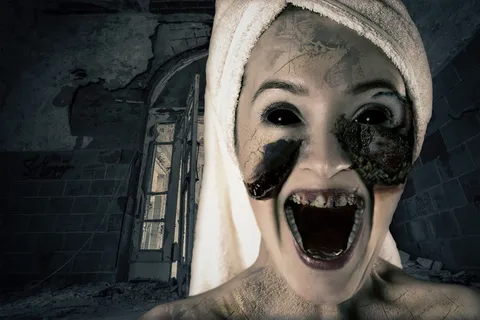 photoshop操作、数字、艺术、夜晚、黑暗、恐怖、恐惧、数字艺术