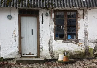 房子, 老, 建设, 架构, 立面, 衰变, 窗口, 风化