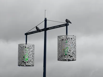 颜色、日光、环境、悬挂、灯柱、灯光、户外、栖息